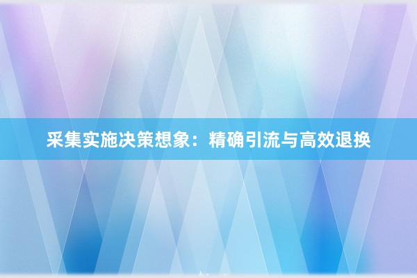 采集实施决策想象：精确引流与高效退换