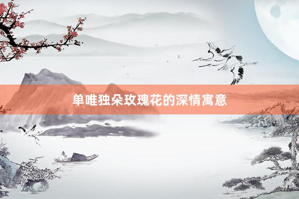 单唯独朵玫瑰花的深情寓意